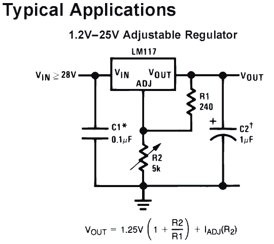 ������� ����� ��������� LM117/LM317 �� ��������